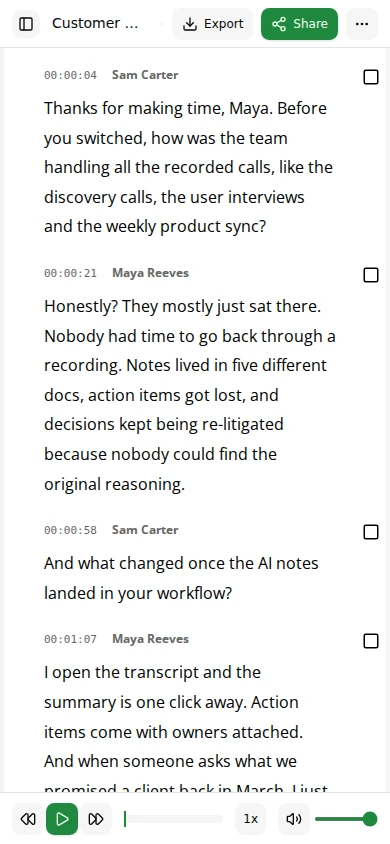 online transcription editor mobile